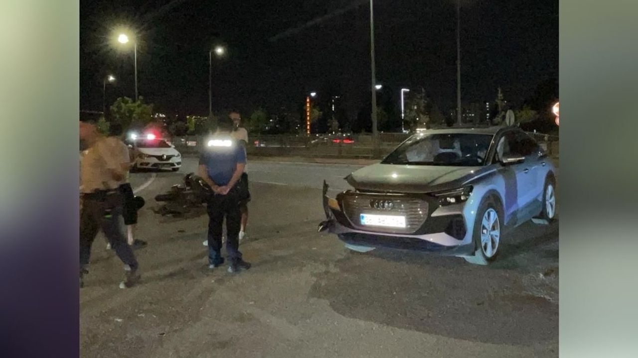 Kayseri’de otomobil ile motosiklet çarpıştı: 1 yaralı