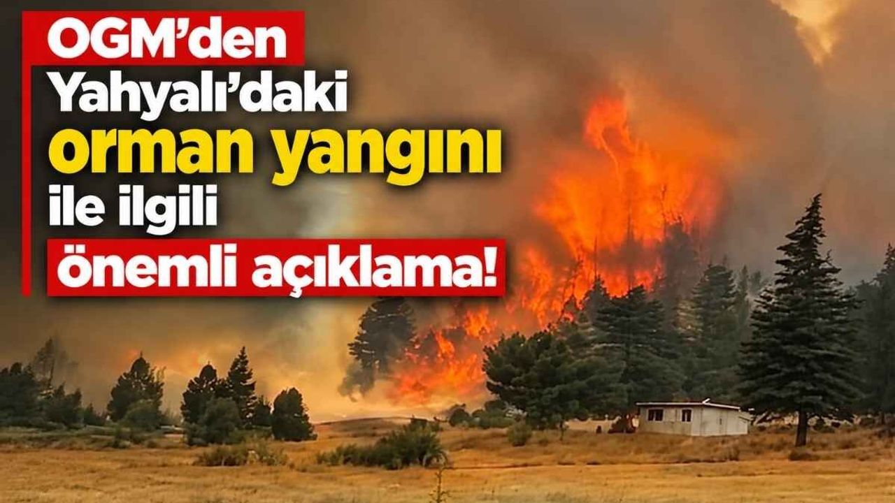 OGM’den Yahyalı’daki orman yangını ile ilgili önemli açıklama!
