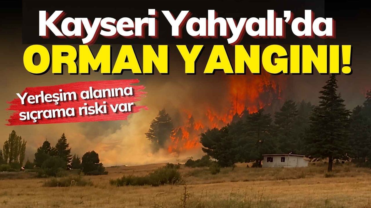 Kayseri Yahyalı’da orman yangını! Yerleşim alanına sıçrama riski var