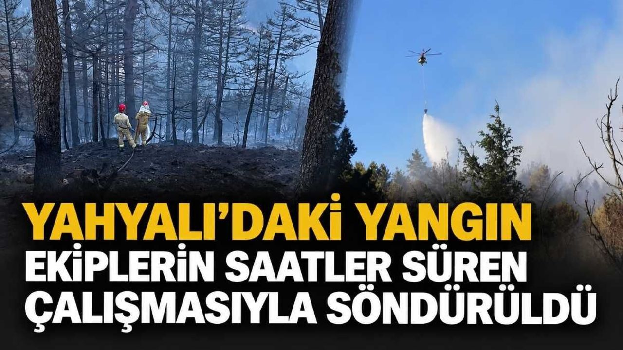 Yahyalı'daki yangın saatler süren çalışmayla söndürüldü