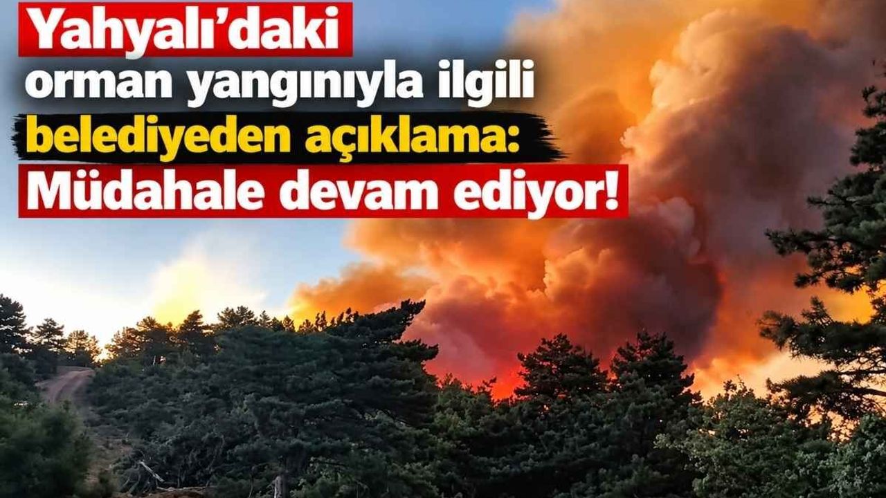 Yahyalı’daki orman yangınıyla ilgili belediyeden açıklama: Müdahale devam ediyor!