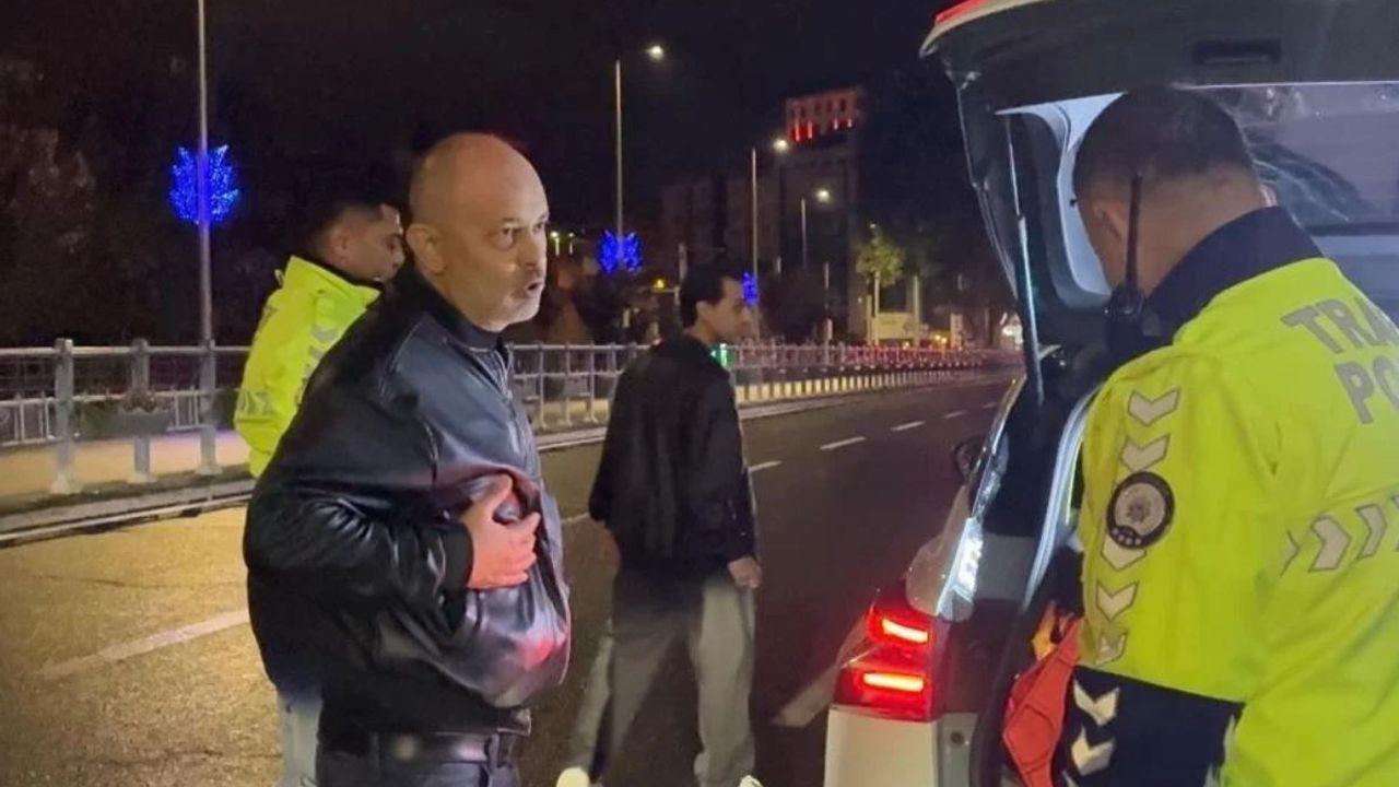 Kayseri’de alkollü sürücü polislerin uygulama noktasını beğenmedi