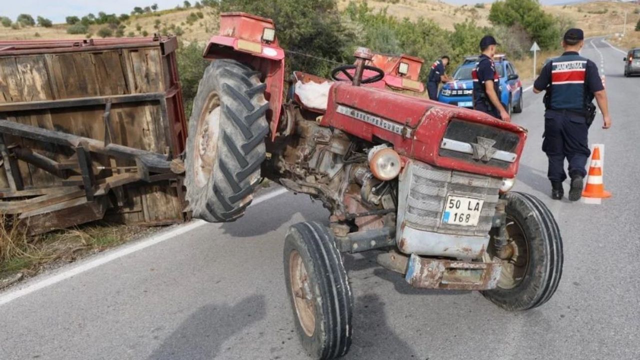 Nevşehir’de traktör kazası: Römork devrildi, 2’si çocuk 3 kişi yaralandı