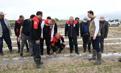 Kayseri’de etkili olan dolu yağışı tarım alanlarını vurdu!
