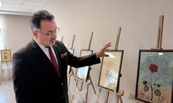 Kayseri’de ilkokul öğrencilerinden ebru şöleni