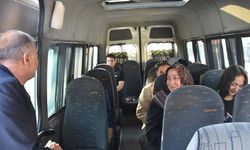 Kayseri'de sınava girecek öğrencileri belediye başkanı uğurladı!