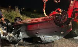 Sulama kanalına devrilen otomobilin sürücüsü hayatını kaybetti!