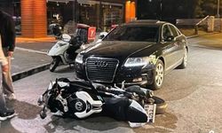 Kayseri’de motosiklet kendisine yol veren otomobile çarptı