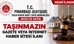 Örnek No:55* T.C. PINARBAŞI(KAYSERİ) (SULH HUKUK MAH.) SATIŞ MEMURLUĞU 2025/32 SATIŞ