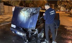 Kayseri’de seyir halindeki otomobil alevlere teslim oldu
