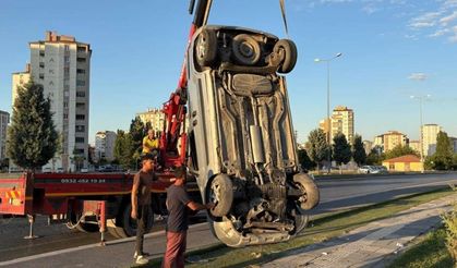 Kayseri'de araç takla attı: 1 yaralı