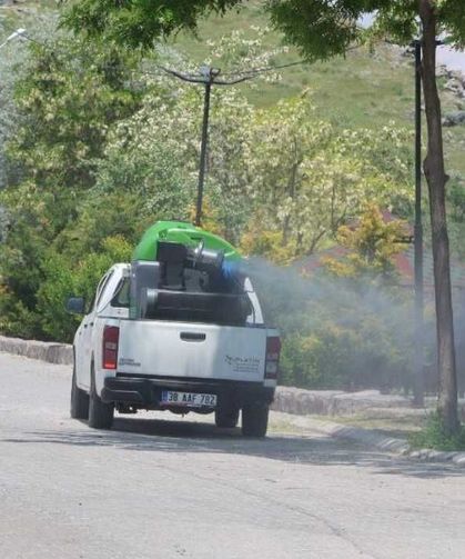 İncesu Marina'da festival öncesi kene ilaçlaması yapıldı