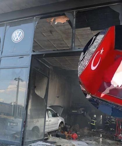 Nevşehir’de çıkan yangında dükkan küle döndü: Kuran-ı Kerim ile Türk bayrağı sağlam kaldı