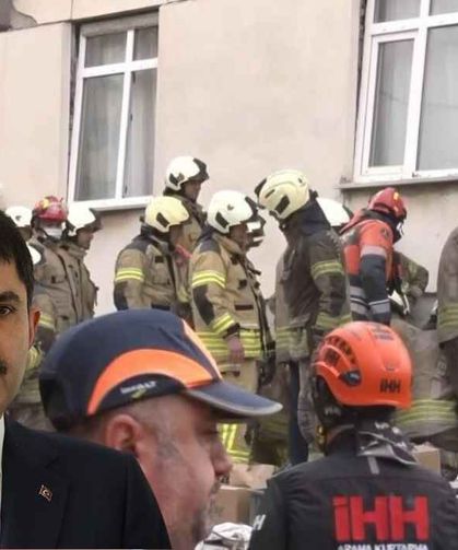 Çöken binanın enkazındaki vatandaşları kurtarma çalışmaları sürüyor: Bakan Kurum’dan açıklama!