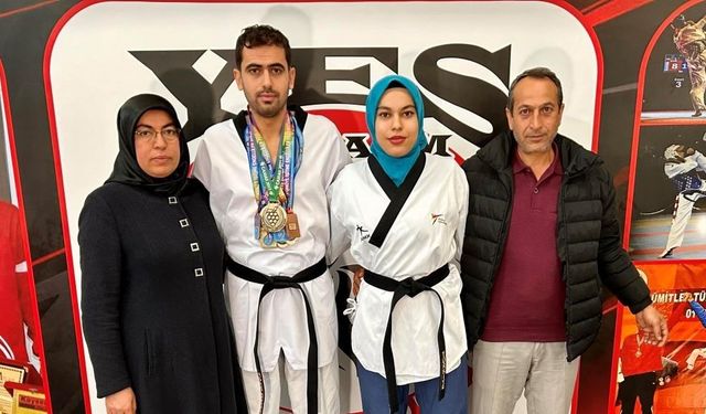 İşitme diliyle öğrendiği taekwondoda başarıdan başarıya koşuyor