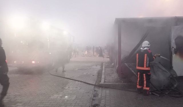 Malatya’da Konteynerde Yangın