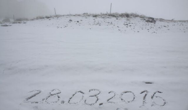 Erciyes’e Mart Ayında Kar Sürprizi