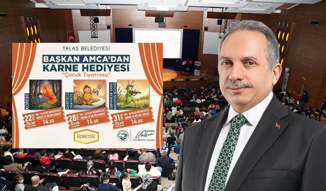 Talas Belediyesi’nin Başkan Amcası’ndan öğrencilere tiyatro sürprizi