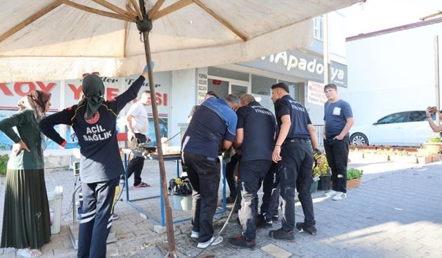 Nevşehir'de elini kıyma makinesine kaptıran adamı itfaiye kurtardı