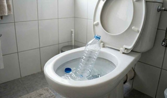Tuvalete atılan pet şişe su faturasını düşürüyor