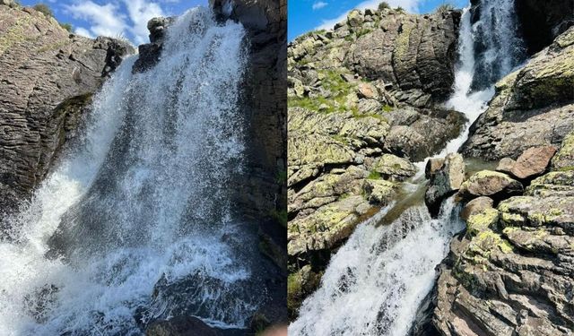 Kayseri'de yıllar sonra yeniden akan şelale, ziyaretçi akınına uğruyor!