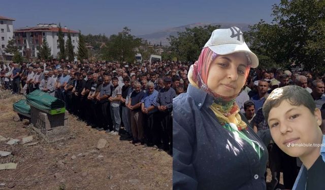 Adana’daki kazada hayatını kaybeden anne ve oğlu Kahramanmaraş’ta defnedildi