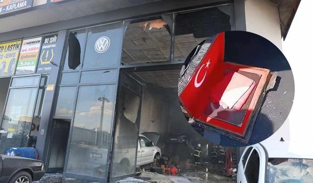 Nevşehir’de çıkan yangında dükkan küle döndü: Kuran-ı Kerim ile Türk bayrağı sağlam kaldı
