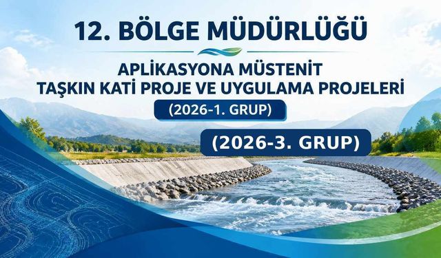 12. BÖLGE MÜDÜRLÜĞÜ APLİKASYONA MÜSTENİT TAŞKIN KATİ PROJE VE UYGULAMA PROJELERİ (2026-3. GRUP)