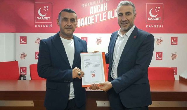 Saadet Partisi Melikgazi İlçe Başkanlığı'na Mustafa Bayrakdar getirildi!