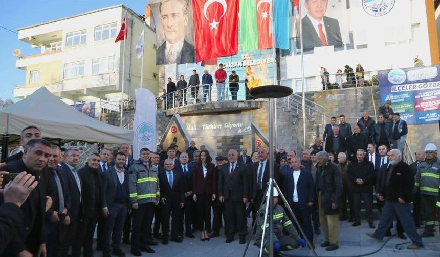 Özvatan'da İlk Doğalgaz Meşalesi Yandı