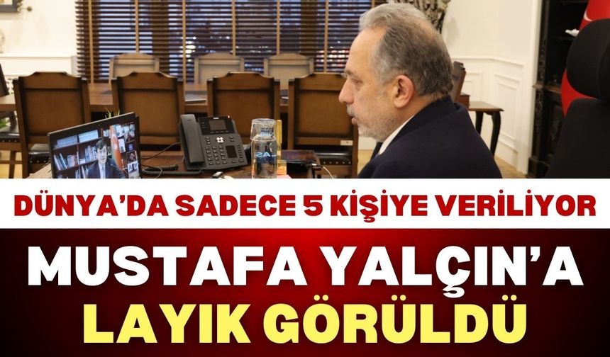 Talas Belediye Başkanı Mustafa Yalçın’a layık görüldü: Dünya’da sadece 5 kişiye veriliyor
