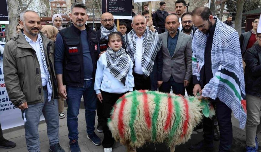 Yahyalı'da küçük kızın elleriyle büyüttüğü kuzu Gazze'ye can suyu olacak!