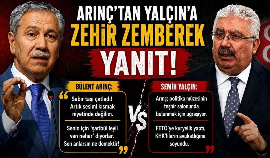Arınç’tan MHP’li Yalçın’a Zehir Zemberek Yanıt: "Sabır Taşı Çatladı!"