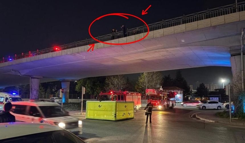 Kayseri'de köprüye çıkan şahıs intihar girişiminde bulundu