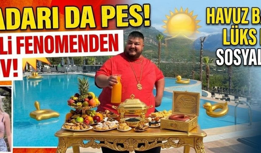 Kayserili fenomenden yine olay video! Havuz başındaki lüks kahvaltı sosyal medyayı salladı