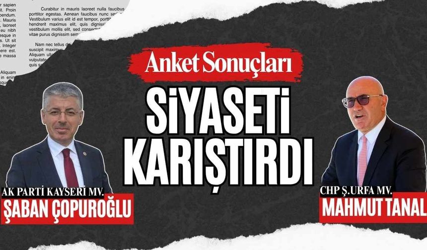 Anket sonuçları siyaseti karıştırdı: Çopuroğlu’ndan ‘Huzur’ çıkışı