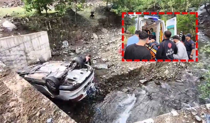Kayseri’de otomobil köprüden devrildi: 2 kardeş yaralı