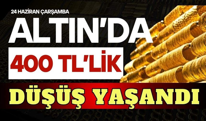 Kayseri'de altın inişi sürdürüyor: 400 TL'lik düşüş