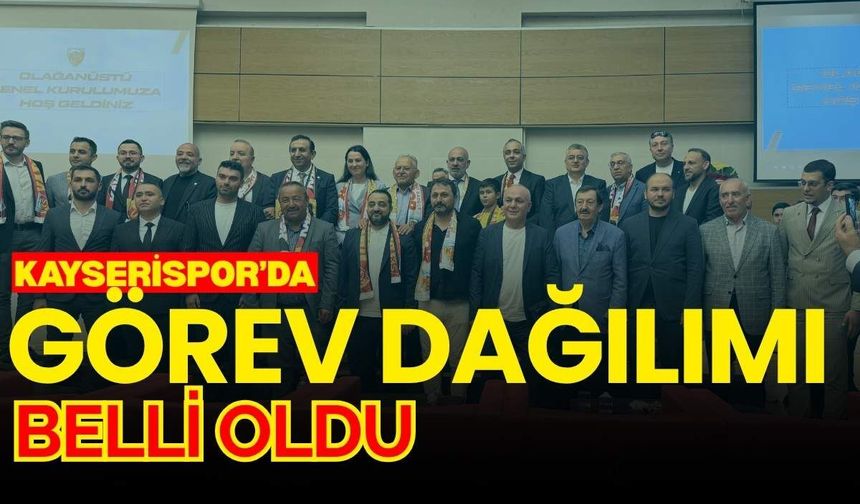 Kayserispor’da görev dağılımı belli oldu: Hedef Süperlig