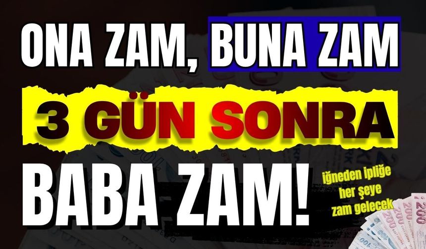 Her şeye zam var, maaşlara zam yok