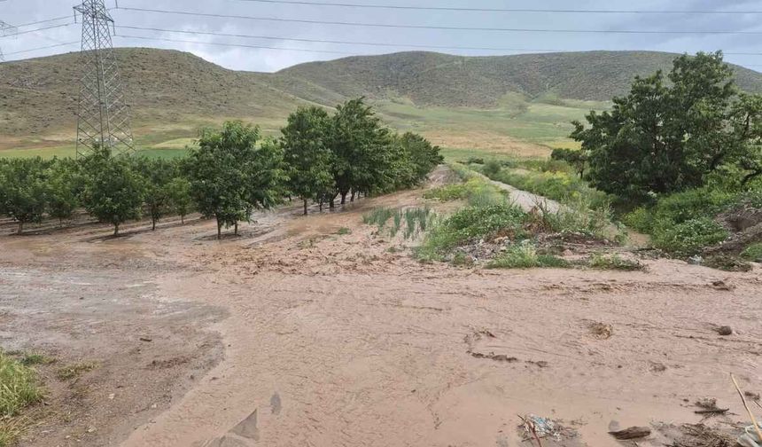 Kayseri’de sel alarmı: Ekili araziler suya gömüldü