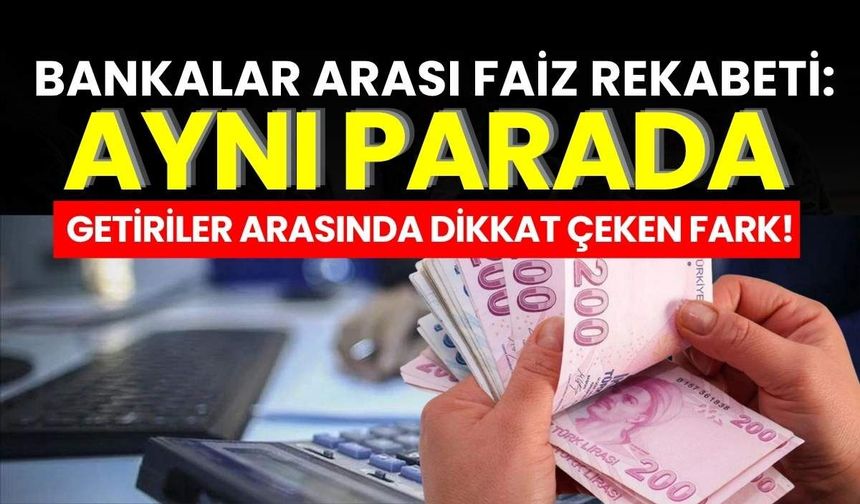 Bankalar arası faiz rekabeti: Aynı parada getiriler arasında dikkat çeken fark!