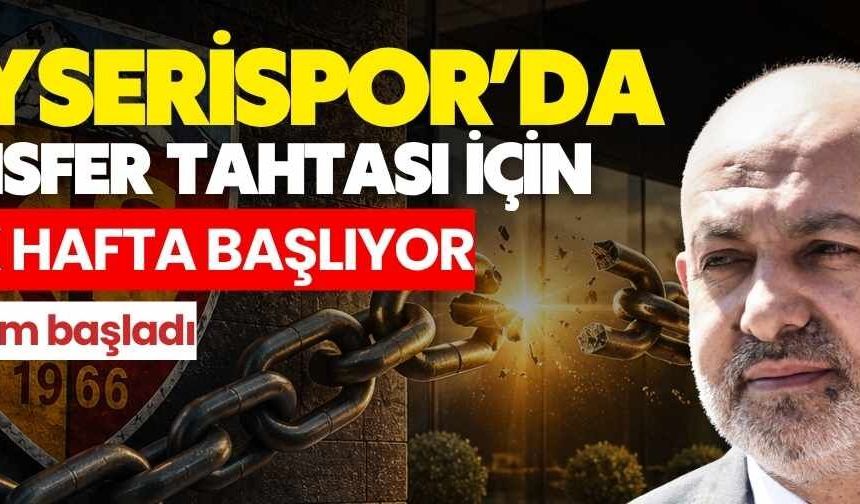 Kayserispor’da transfer tahtası için kritik hafta başlıyor! Geri sayım başladı