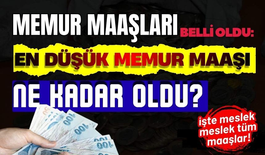 Memur maaşları belli oldu, İşte alanına göre yeni memur maaşları