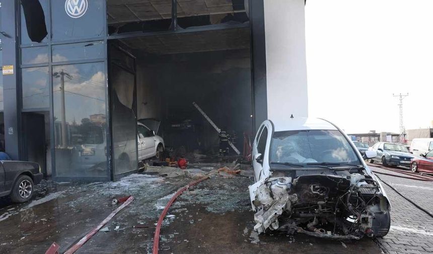Nevşehir’de oto tamir dükkanında yangın: 5 kişi dumandan etkilendi