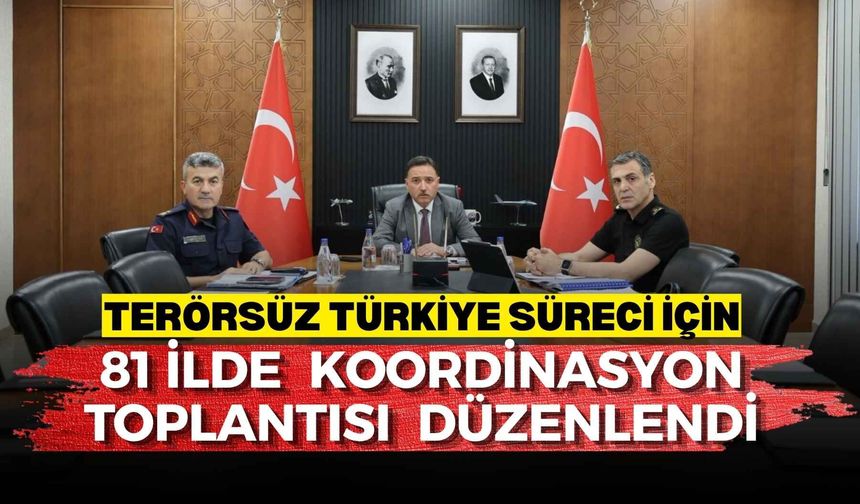 Terörsüz Türkiye süreci için: 81 ilde koordinasyon toplantısı düzenlendi