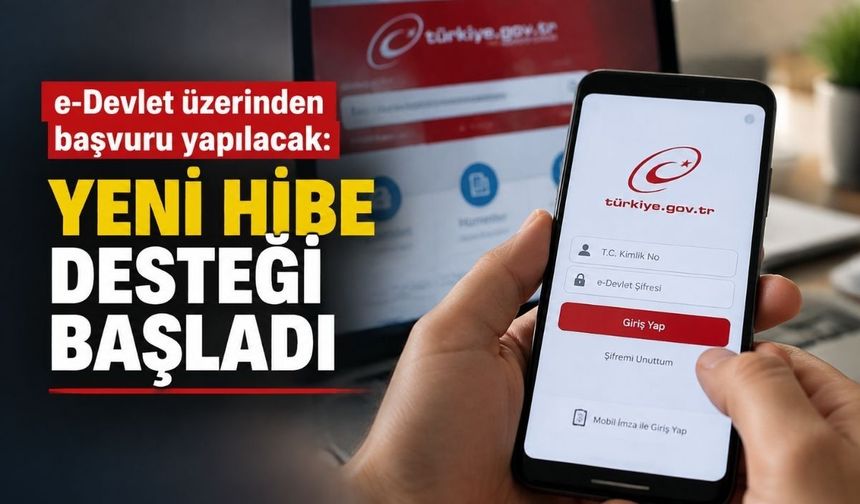 e-Devlet üzerinden başvuru yapılacak: Yeni hibe desteği başladı