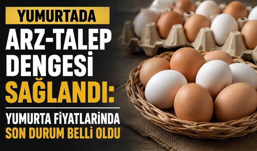 Yumurtada arz-talep dengesi sağlandı: Yumurta fiyatlarında son rakamlar belli oldu