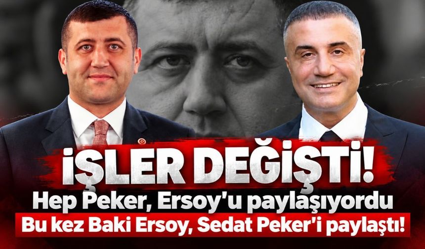 Baki Ersoy Sedat Peker’in sözlerini paylaştı: “Ben planın dışına çıkmam”