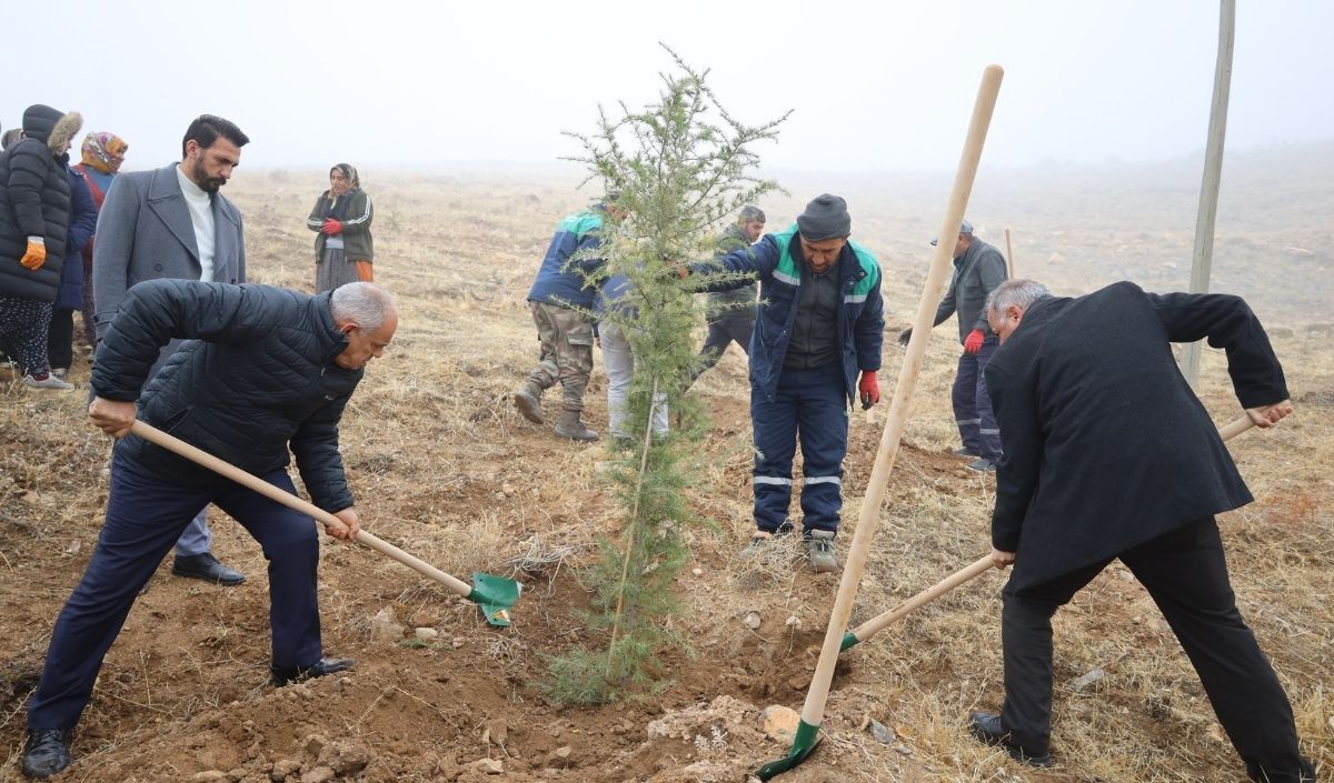 Ağcaşar Barajı yeşile bürünüyor: Yahyalı’da 1000 fidanla çevre seferberliği